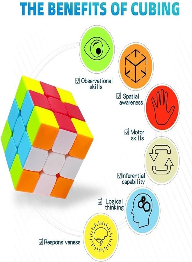 Aze Enterprises 3x3 Speed Cube Puzzle Toy, Smooth Fast Rotation Brain Game for IQ Development, Focus & Concentration, Fun Learning Educational Cube for Kids & Adults (Pack of 1) - Image 5